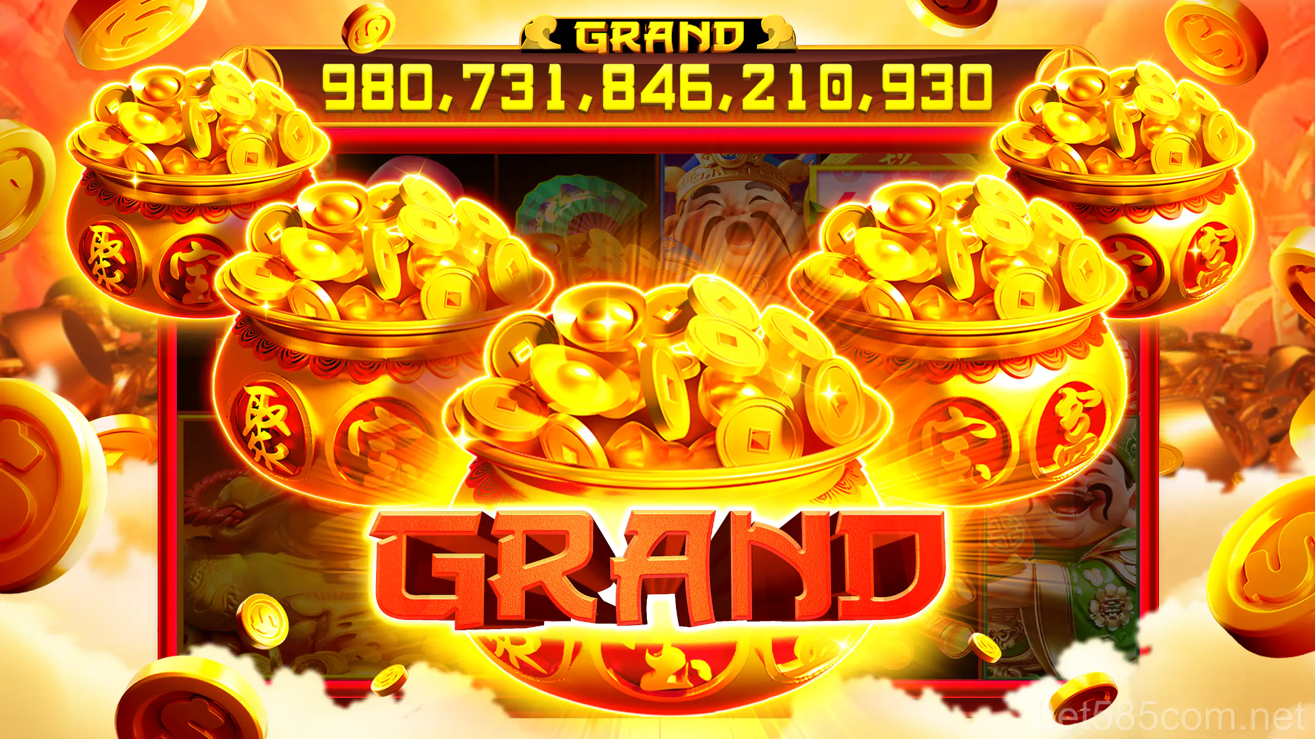 Tela inicial do app 585 bet