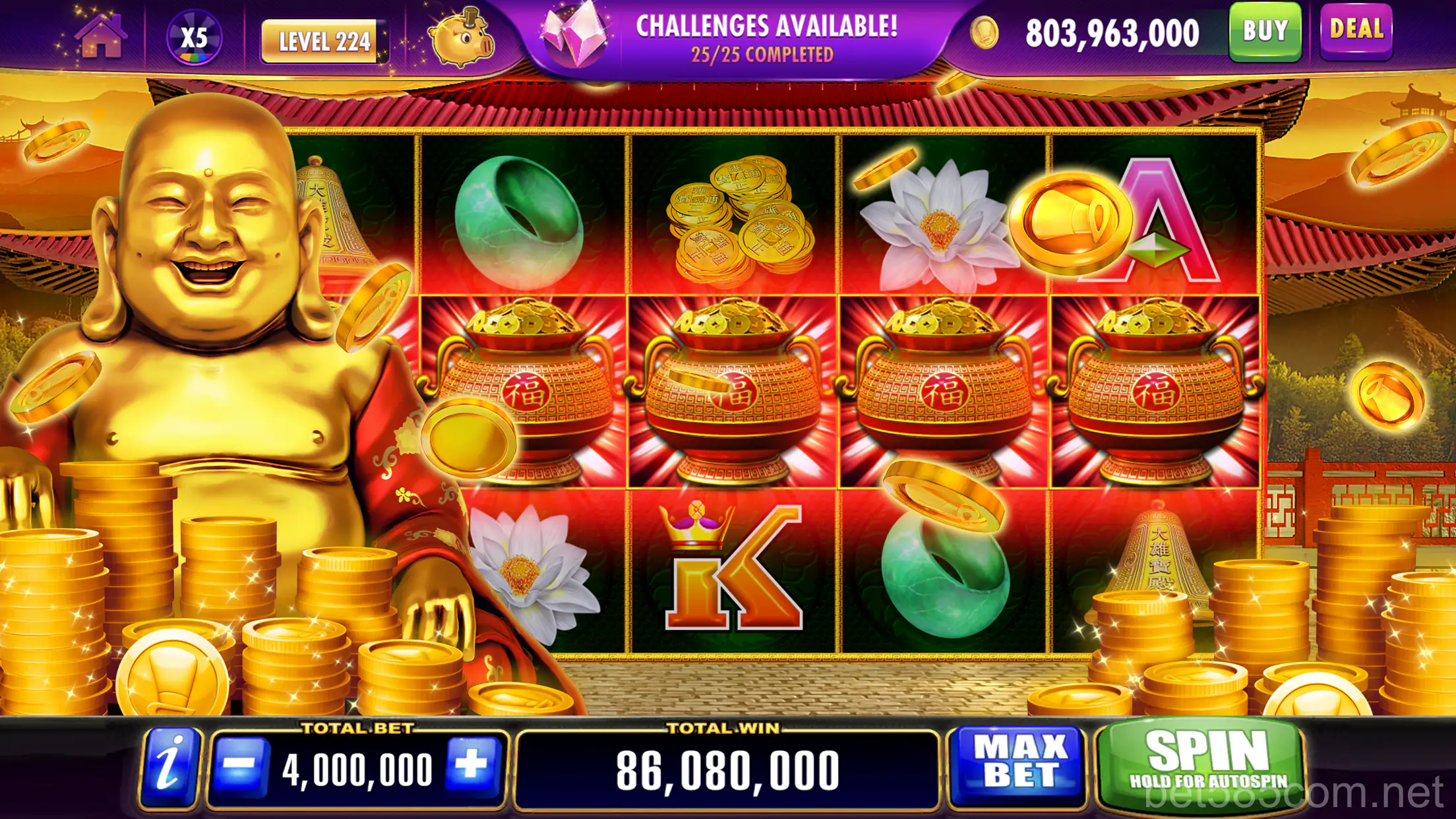 Página de promoções do app 585 bet